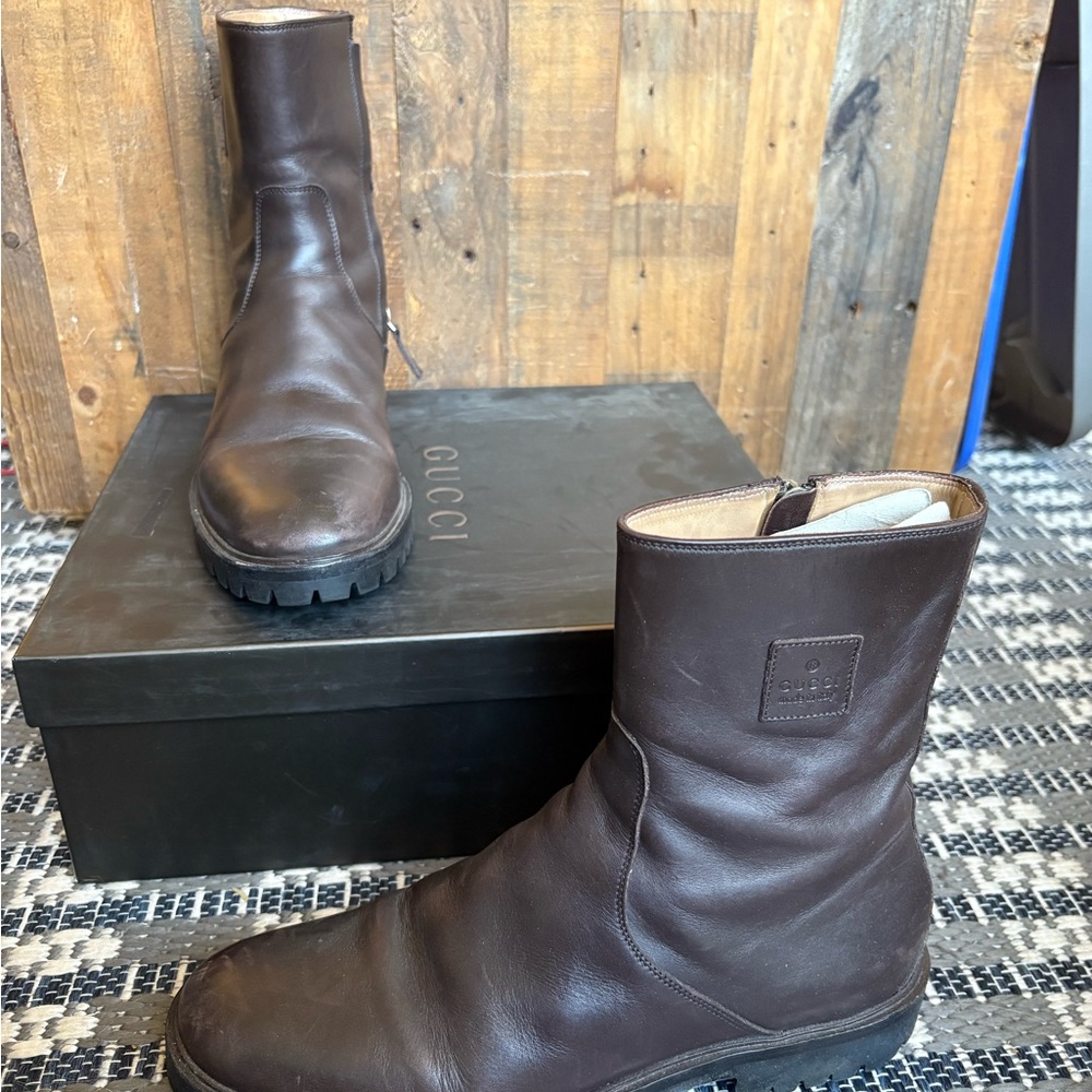 Gucci Women's Brown Leather Boots